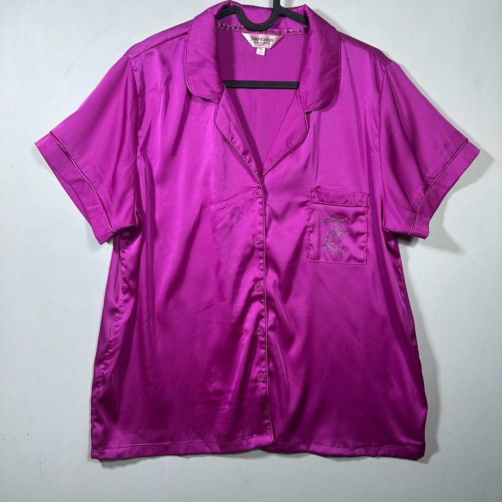 Juicy Couture Pink Satin Pajama Top